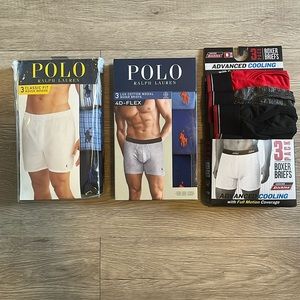 Men's underwear 9 pairs. Size medium. Polo & Dickies boxers & boxer briefs